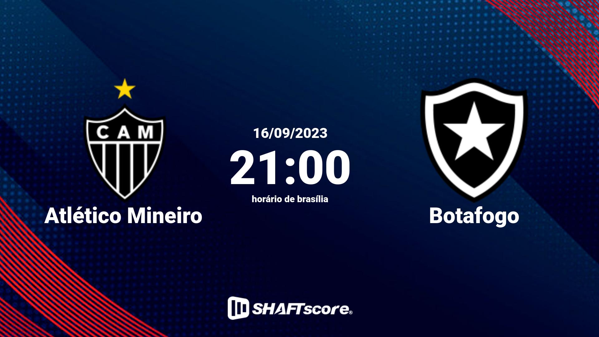 Estatísticas do jogo Atlético Mineiro vs Botafogo 16.09 21:00