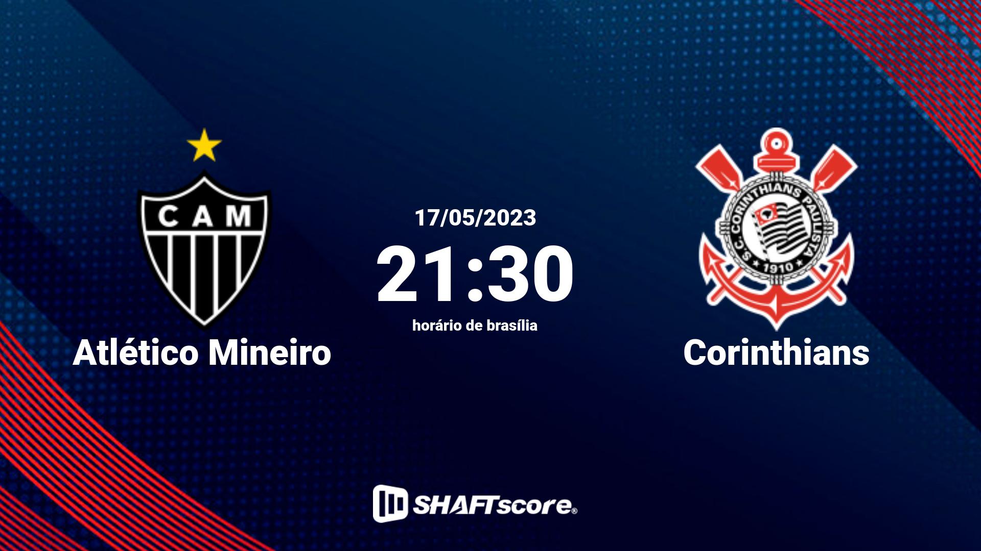 Estatísticas do jogo Atlético Mineiro vs Corinthians 17.05 21:30