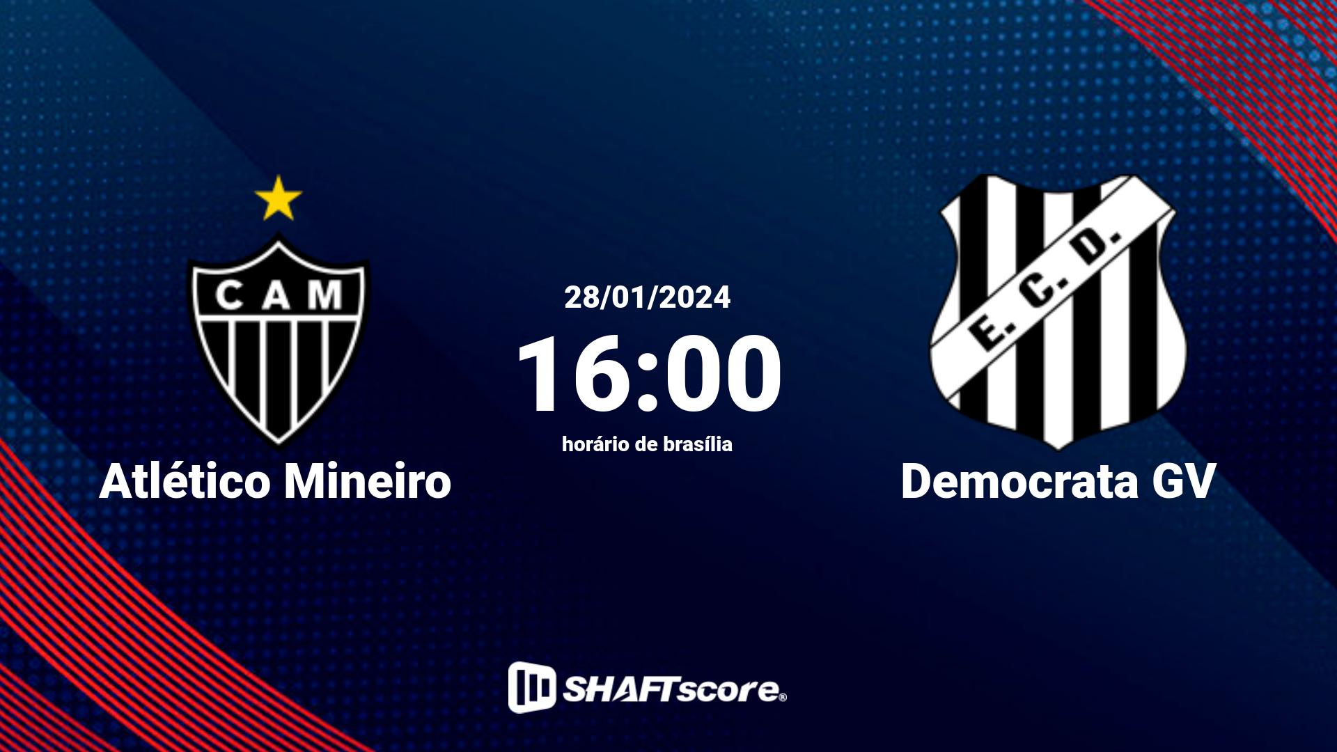 Estatísticas do jogo Atlético Mineiro vs Democrata GV 28.01 16:00