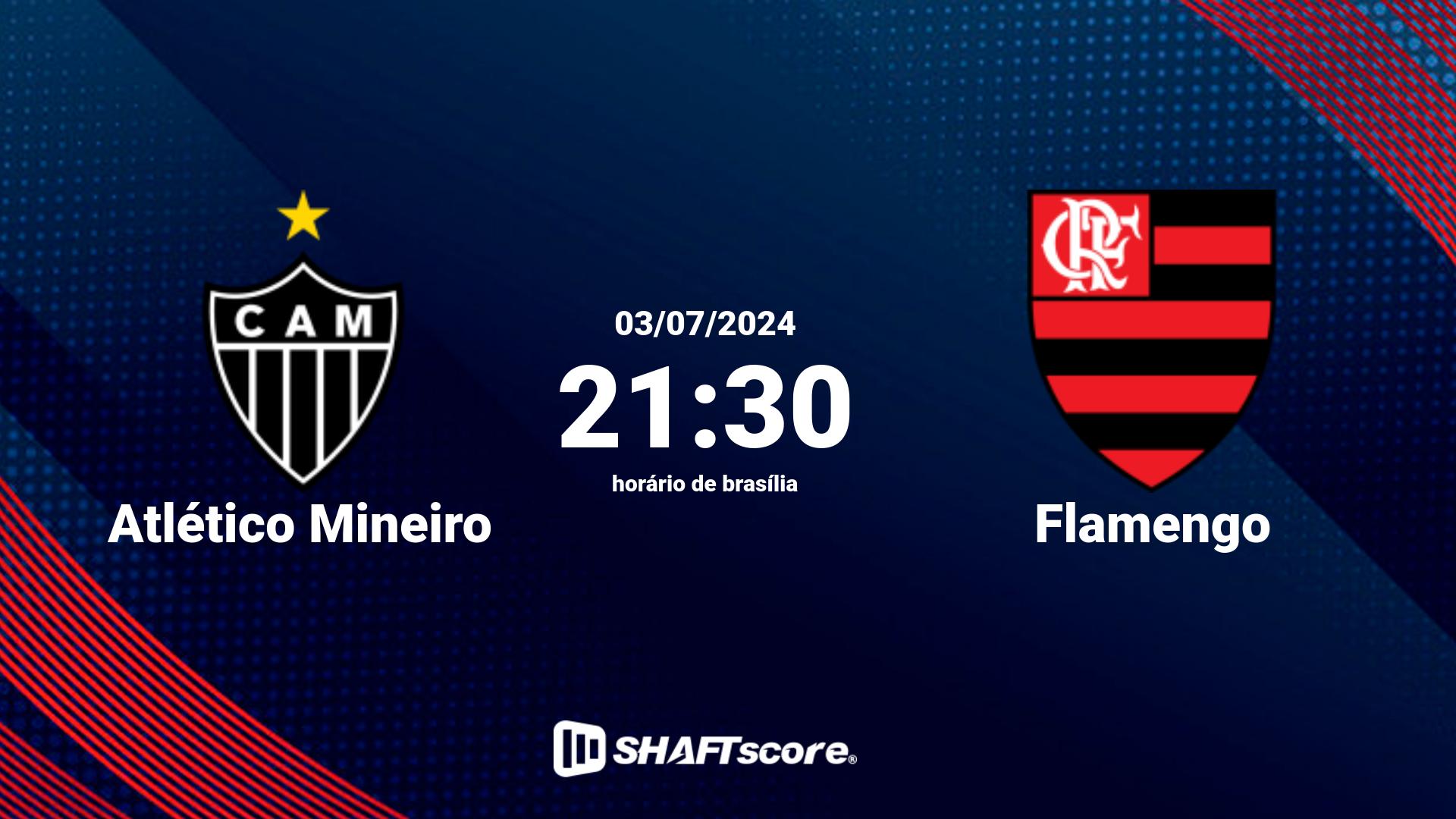 Estatísticas do jogo Atlético Mineiro vs Flamengo 03.07 21:30