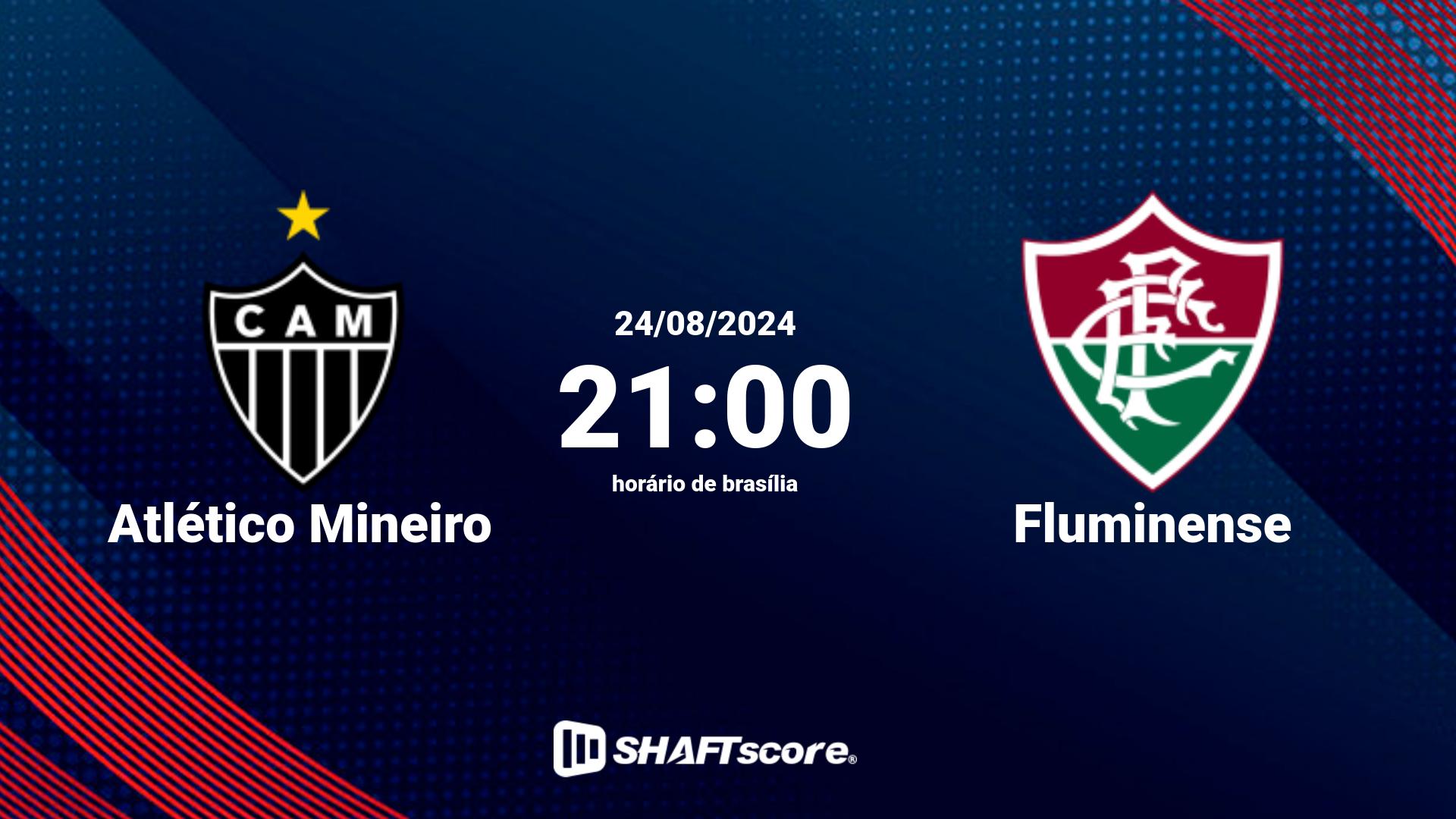 Estatísticas do jogo Atlético Mineiro vs Fluminense 24.08 21:00