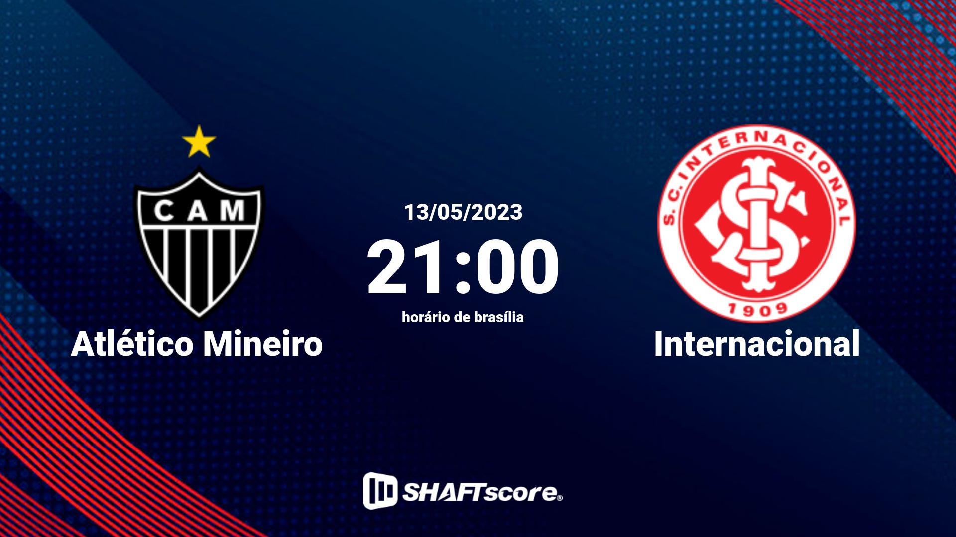 Estatísticas do jogo Atlético Mineiro vs Internacional 13.05 21:00