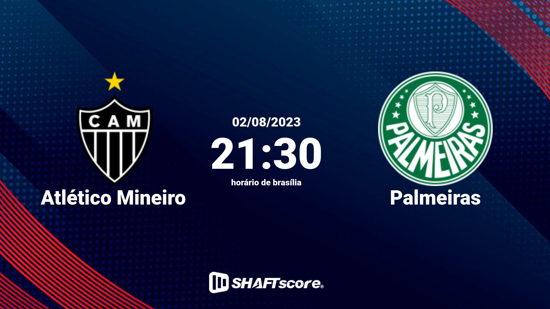 Estatísticas do jogo Atlético Mineiro vs Palmeiras 02.08 21:30