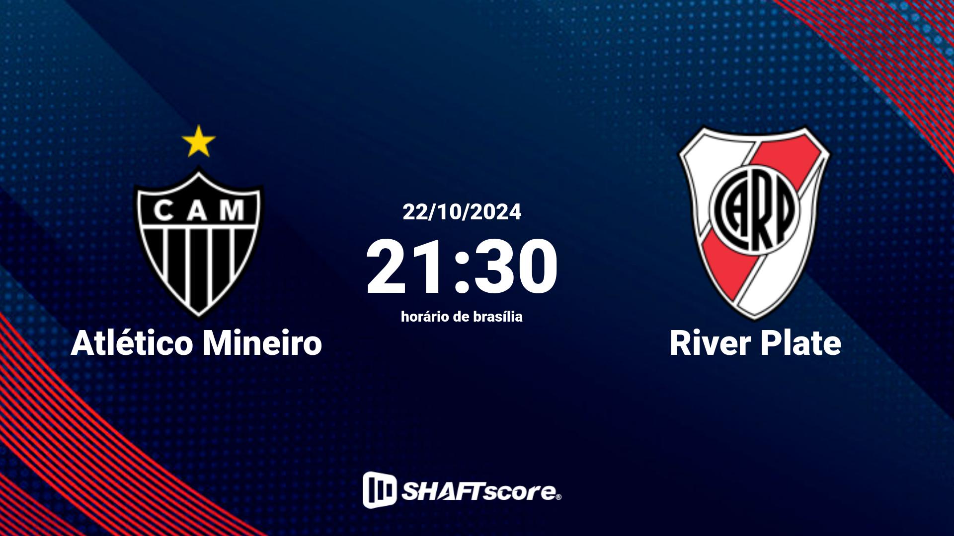 Estatísticas do jogo Atlético Mineiro vs River Plate 22.10 21:30