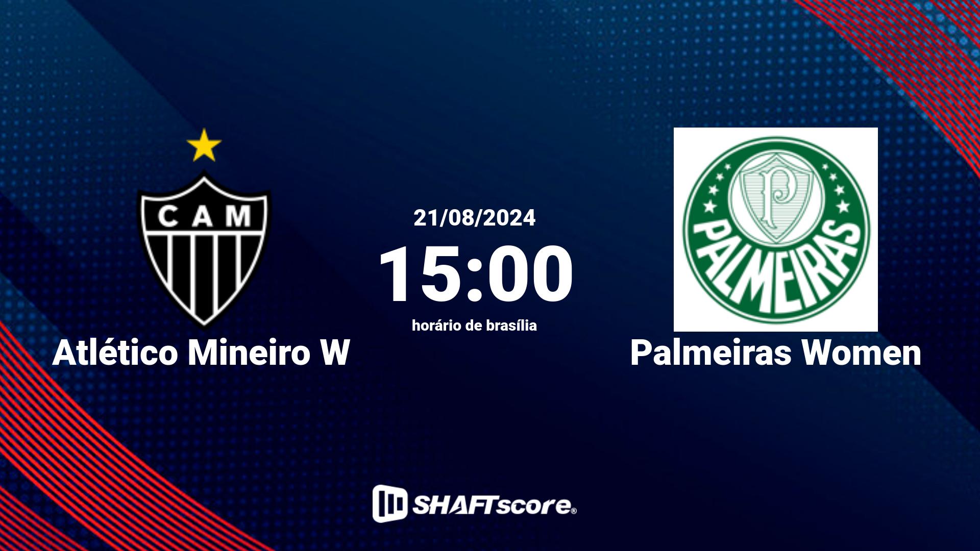 Estatísticas do jogo Atlético Mineiro W vs Palmeiras Women 21.08 15:00