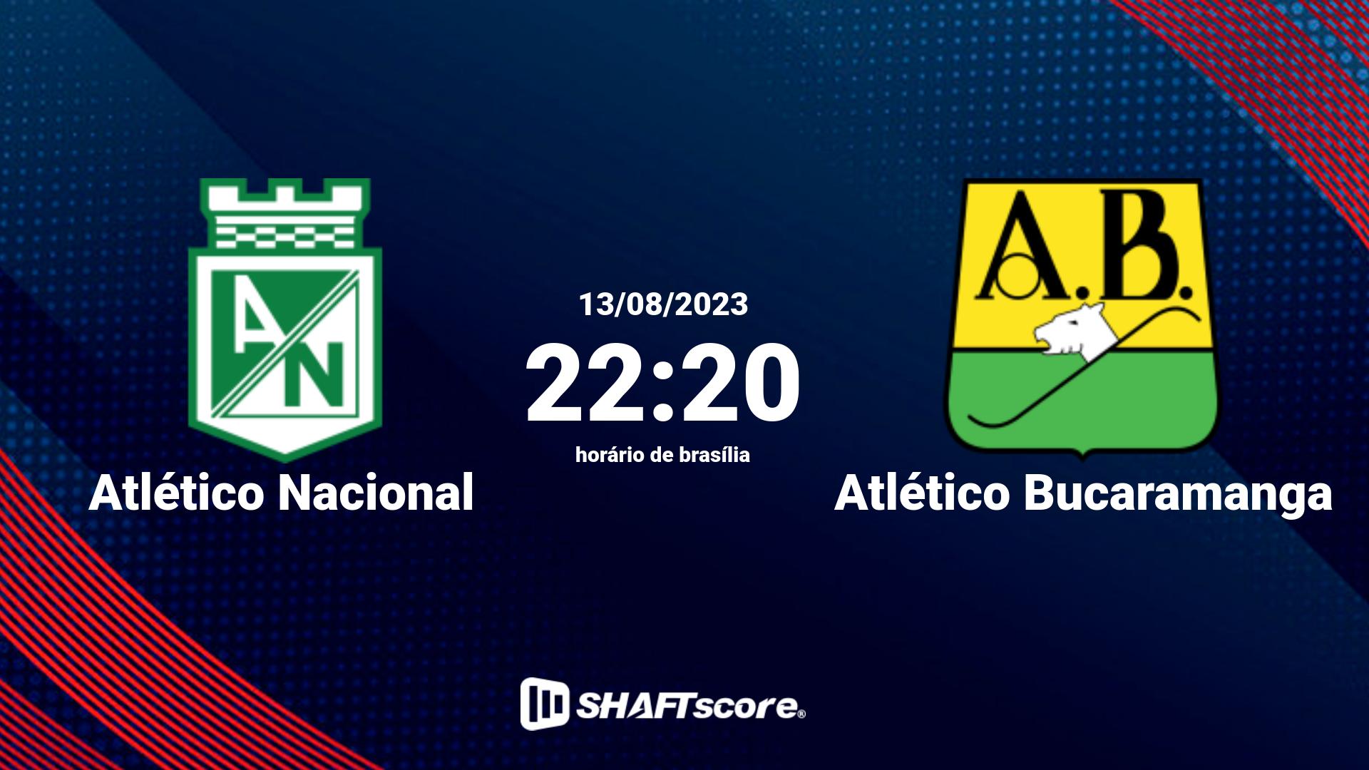 Estatísticas do jogo Atlético Nacional vs Atlético Bucaramanga 13.08 22:20