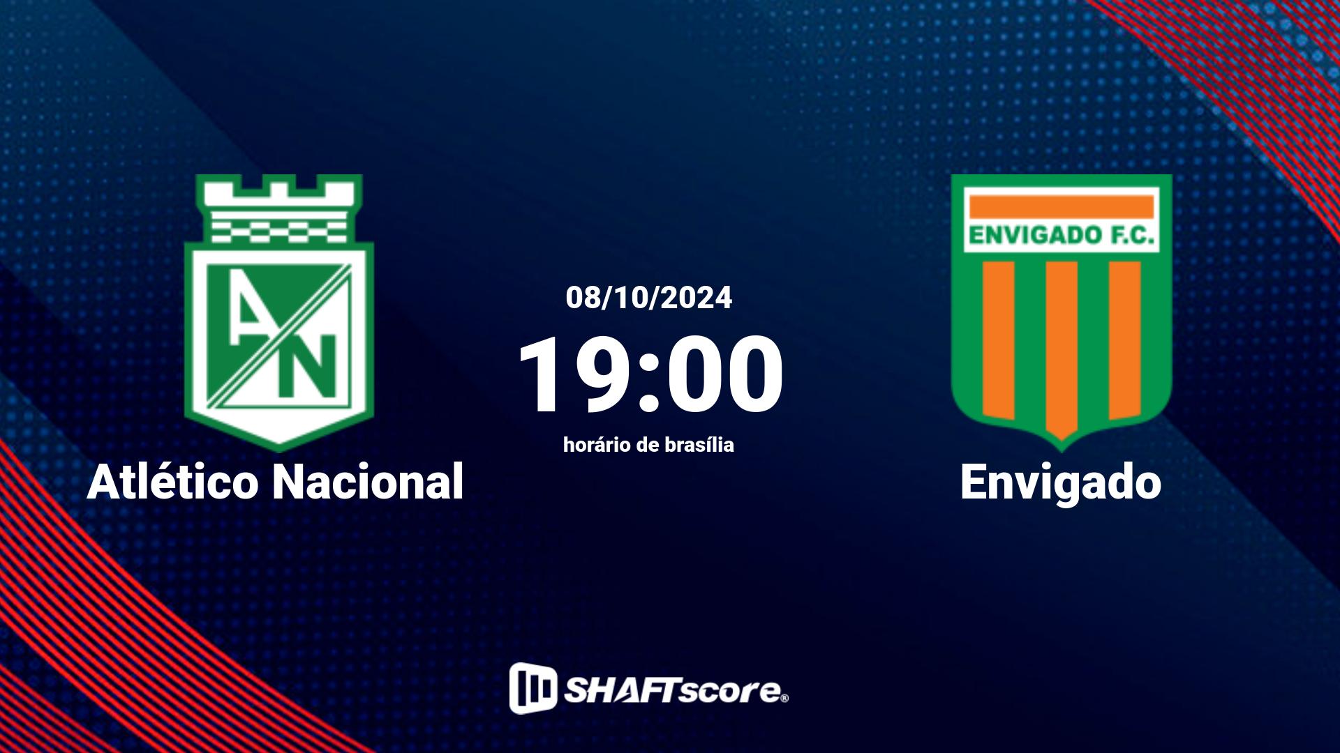 Estatísticas do jogo Atlético Nacional vs Envigado 08.10 19:00