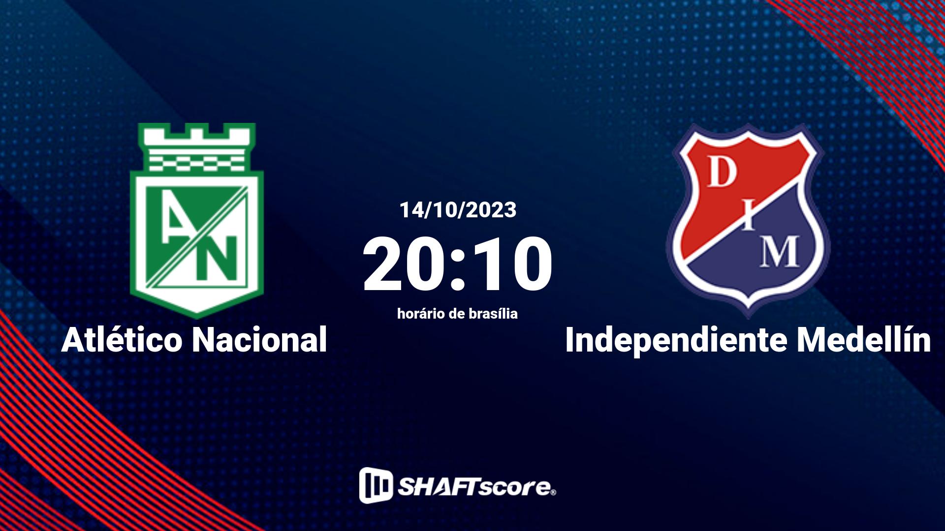 Estatísticas do jogo Atlético Nacional vs Independiente Medellín 14.10 20:10