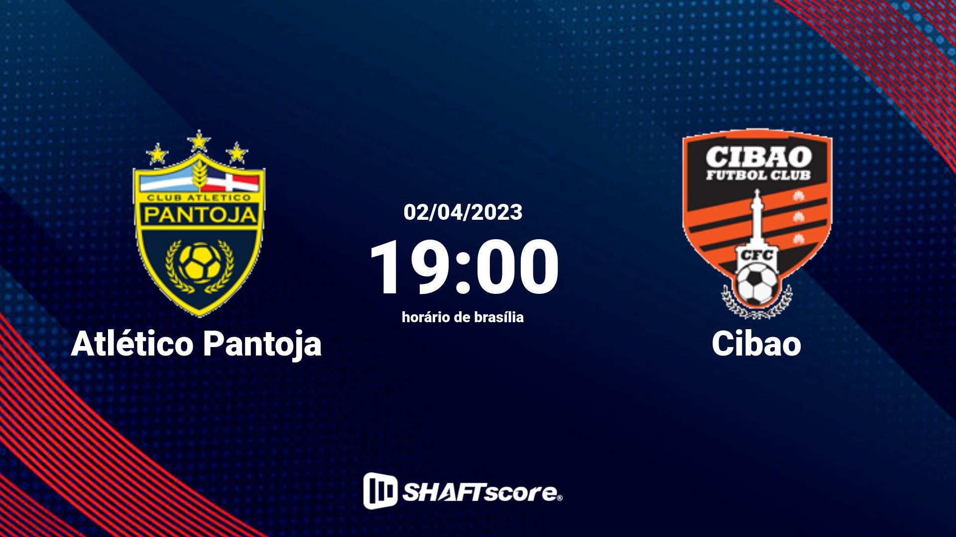 Estatísticas do jogo Atlético Pantoja vs Cibao 02.04 19:00