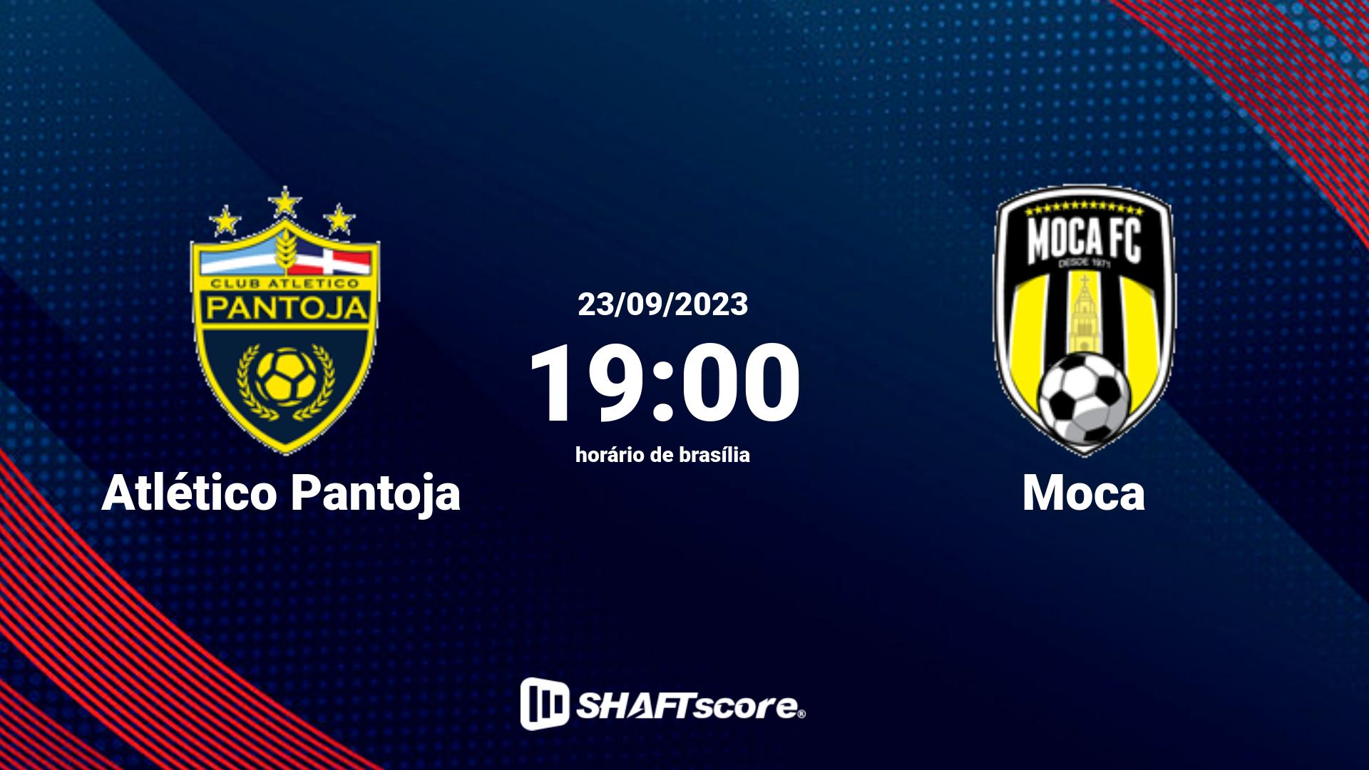 Estatísticas do jogo Atlético Pantoja vs Moca 23.09 19:00