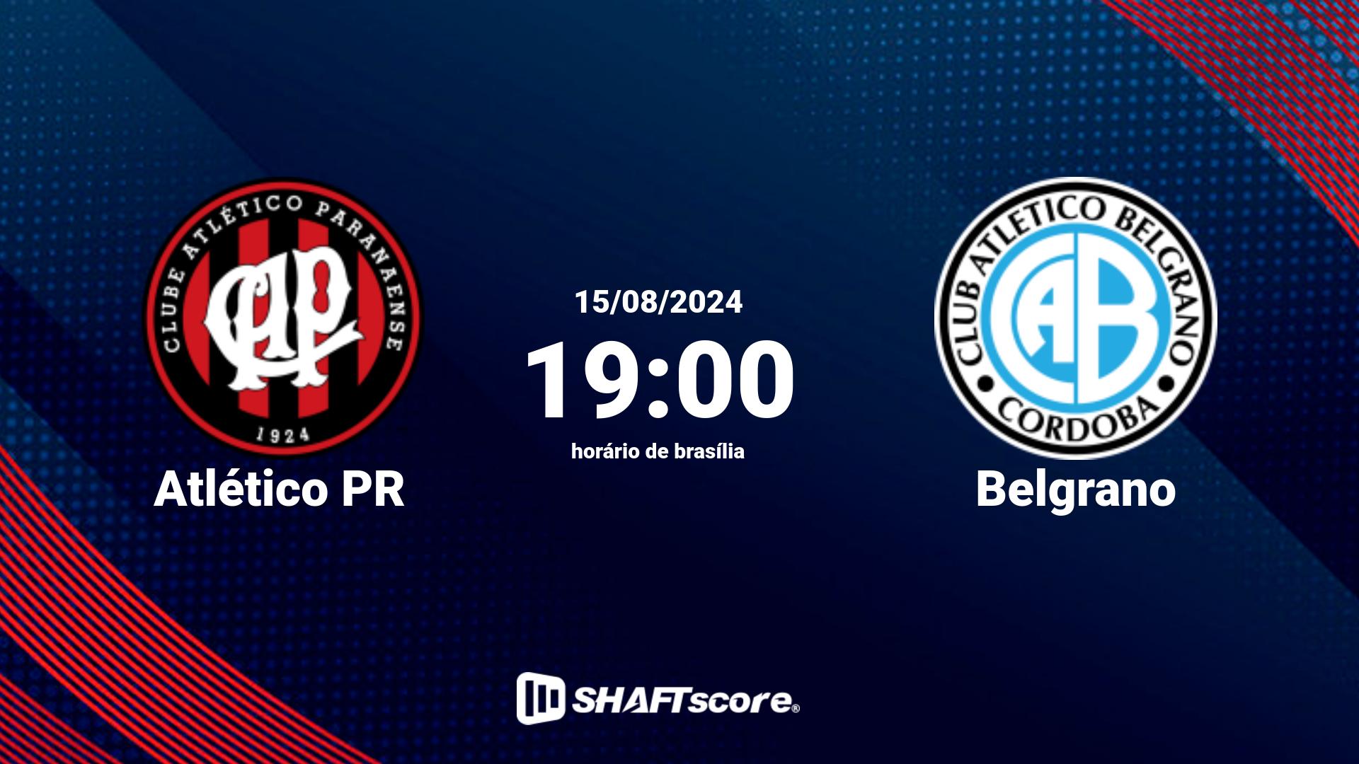 Estatísticas do jogo Atlético PR vs Belgrano 15.08 19:00