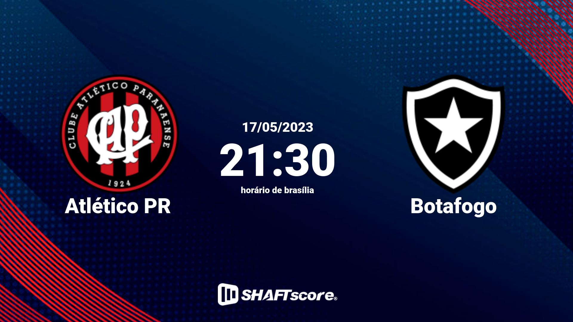 Estatísticas do jogo Atlético PR vs Botafogo 17.05 21:30