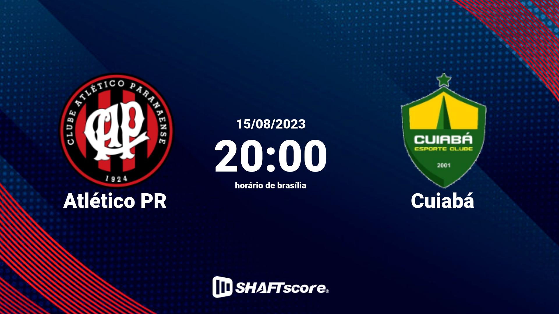 Estatísticas do jogo Atlético PR vs Cuiabá 15.08 20:00