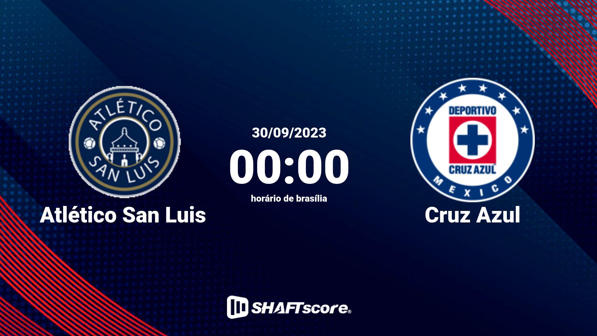 Estatísticas do jogo Atlético San Luis vs Cruz Azul 30.09 00:00