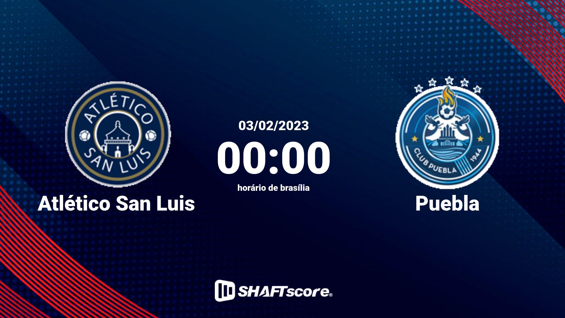 Estatísticas do jogo Atlético San Luis vs Puebla 03.02 00:00