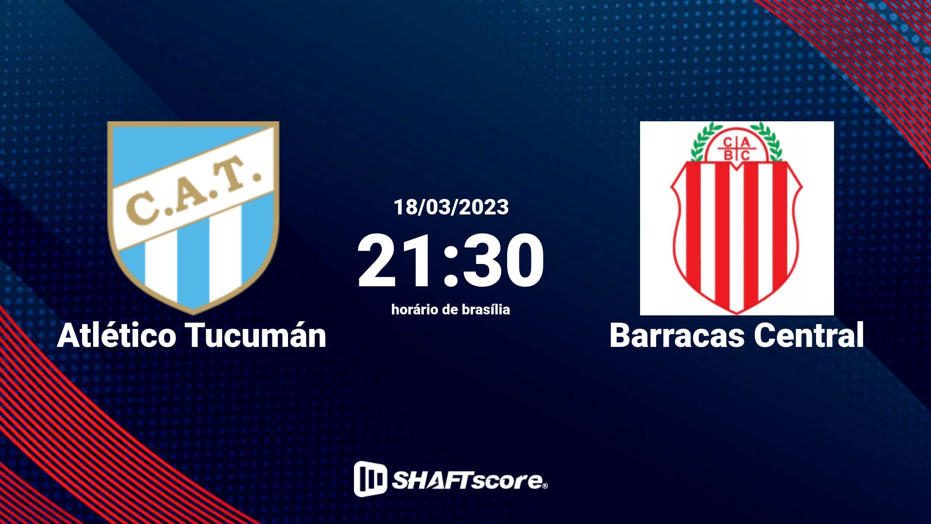 Estatísticas do jogo Atlético Tucumán vs Barracas Central 18.03 21:30