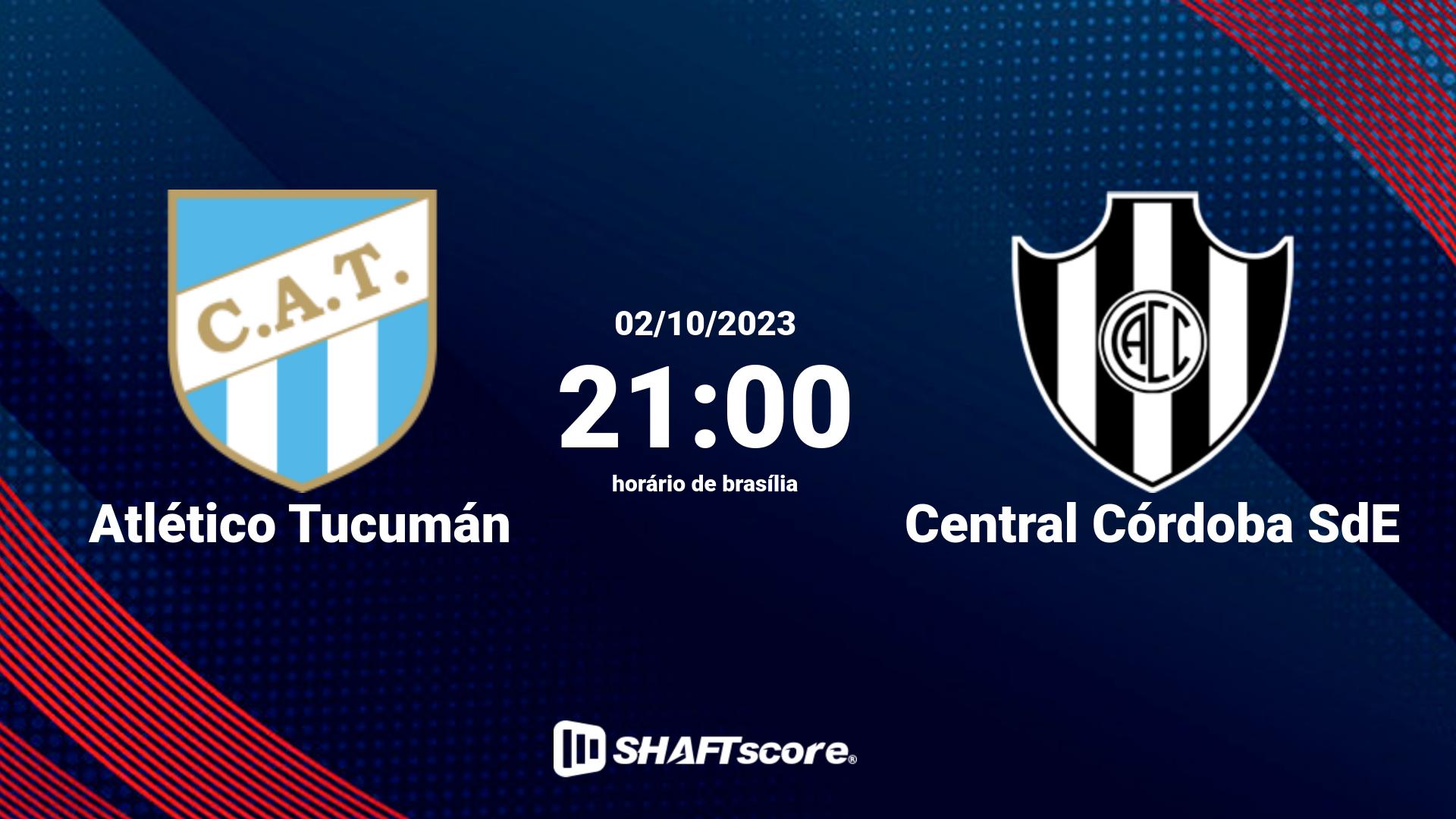 Estatísticas do jogo Atlético Tucumán vs Central Córdoba SdE 02.10 21:00