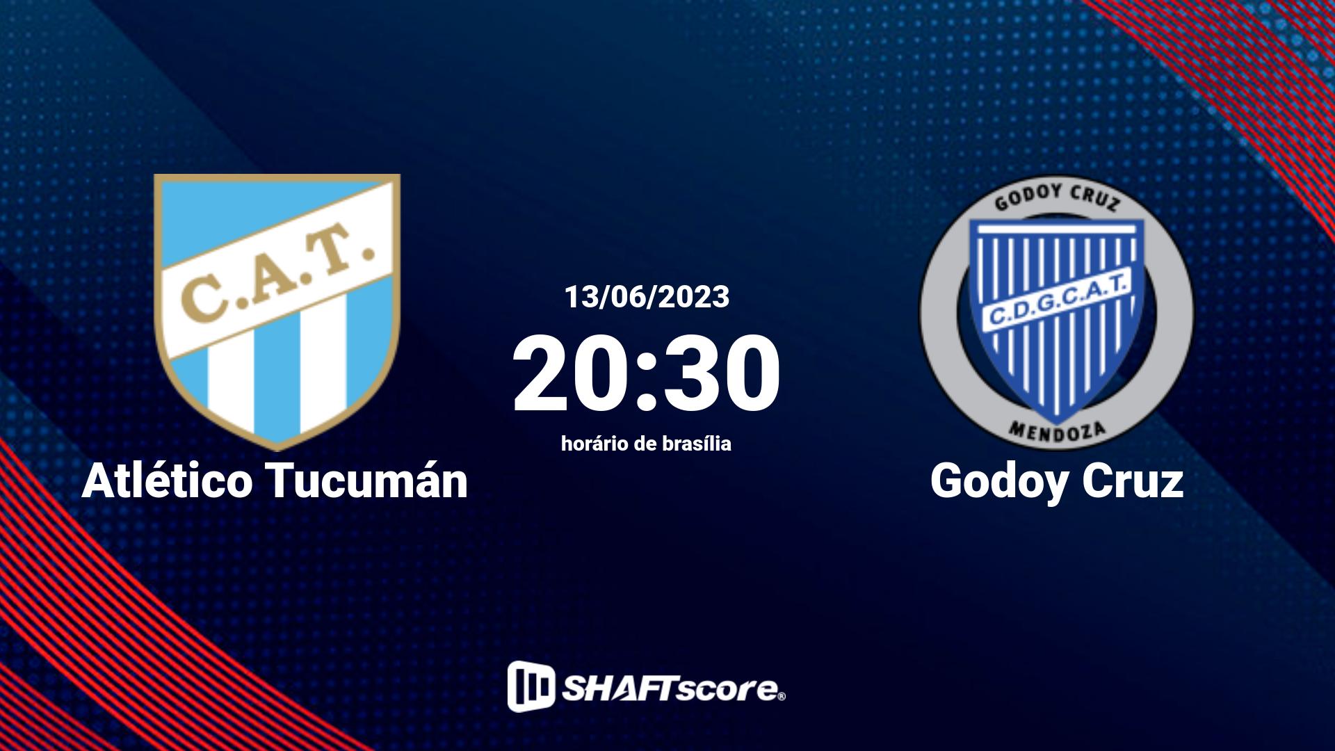 Estatísticas do jogo Atlético Tucumán vs Godoy Cruz 13.06 20:30