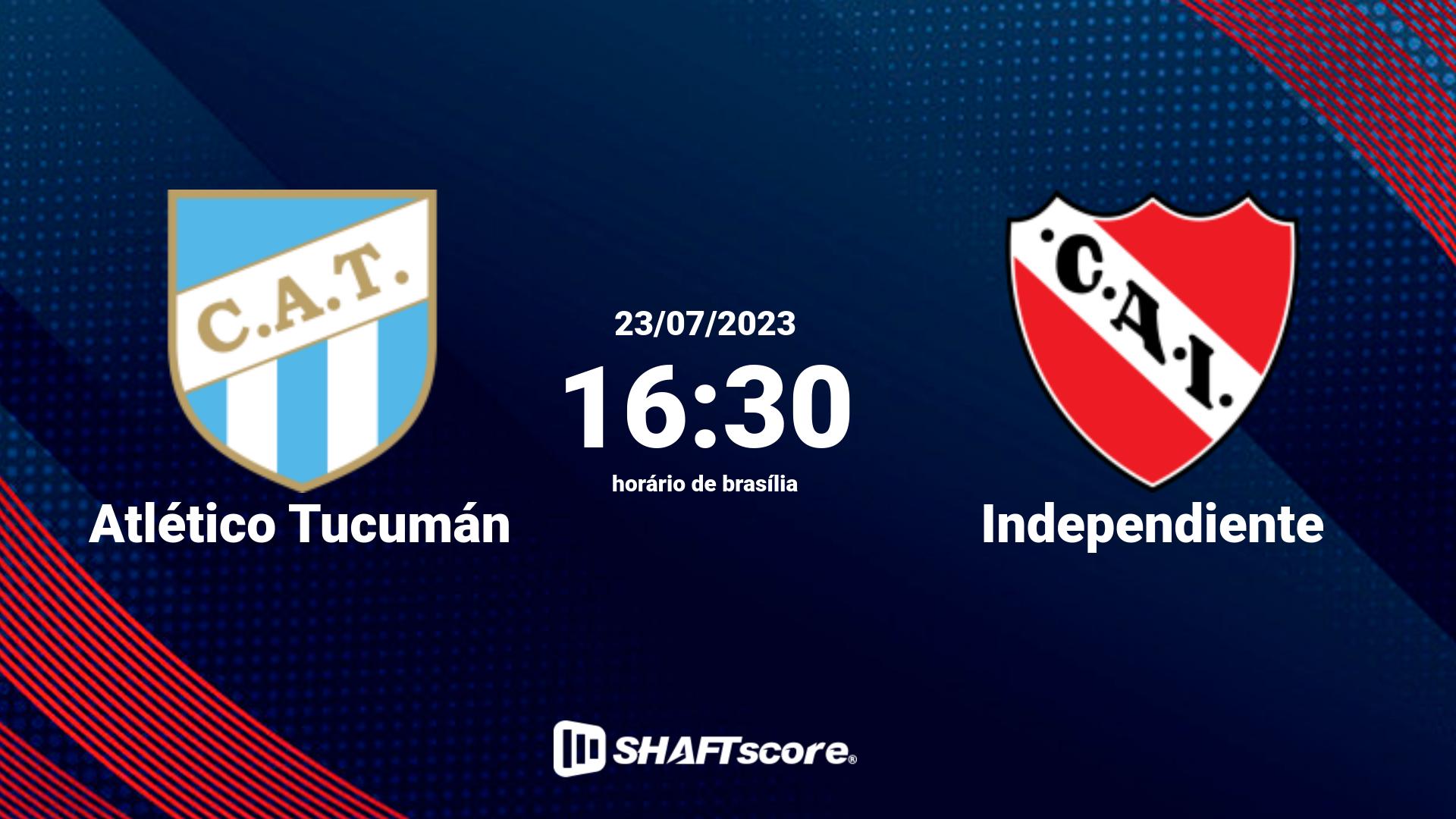 Estatísticas do jogo Atlético Tucumán vs Independiente 23.07 16:30