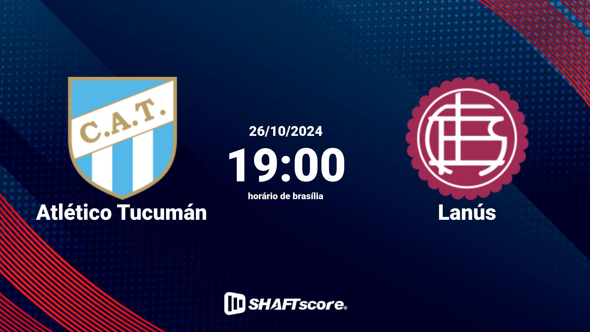 Estatísticas do jogo Atlético Tucumán vs Lanús 26.10 19:00