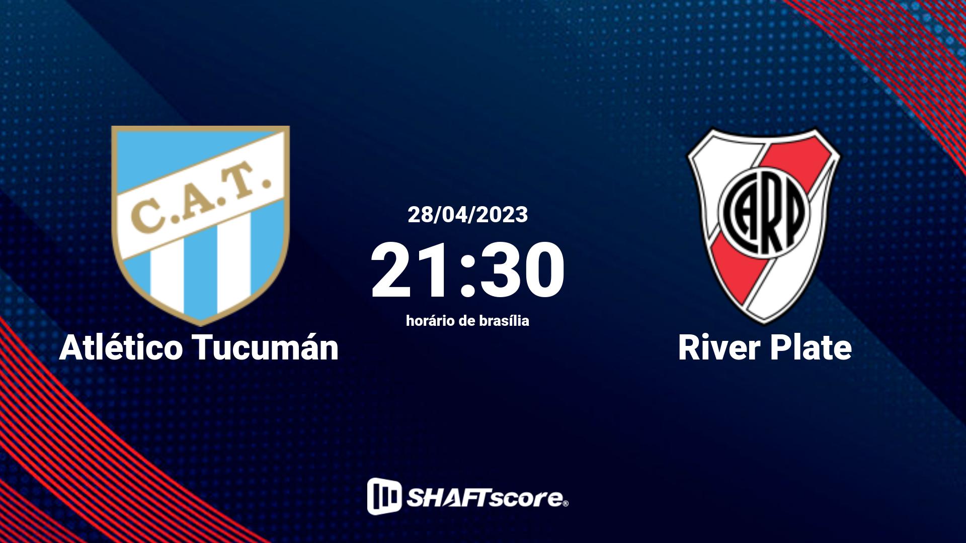 Estatísticas do jogo Atlético Tucumán vs River Plate 28.04 21:30