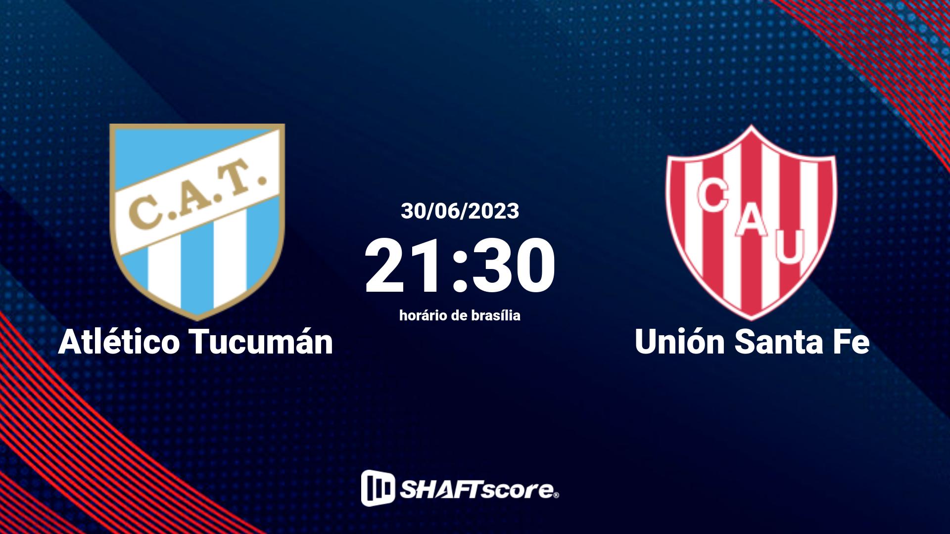 Estatísticas do jogo Atlético Tucumán vs Unión Santa Fe 30.06 21:30