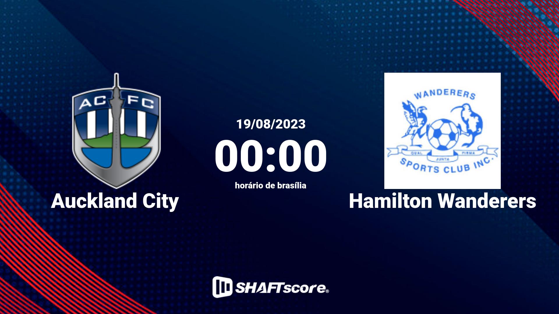 Estatísticas do jogo Auckland City vs Hamilton Wanderers 19.08 00:00