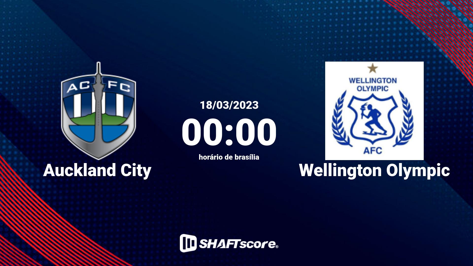 Estatísticas do jogo Auckland City vs Wellington Olympic 18.03 00:00