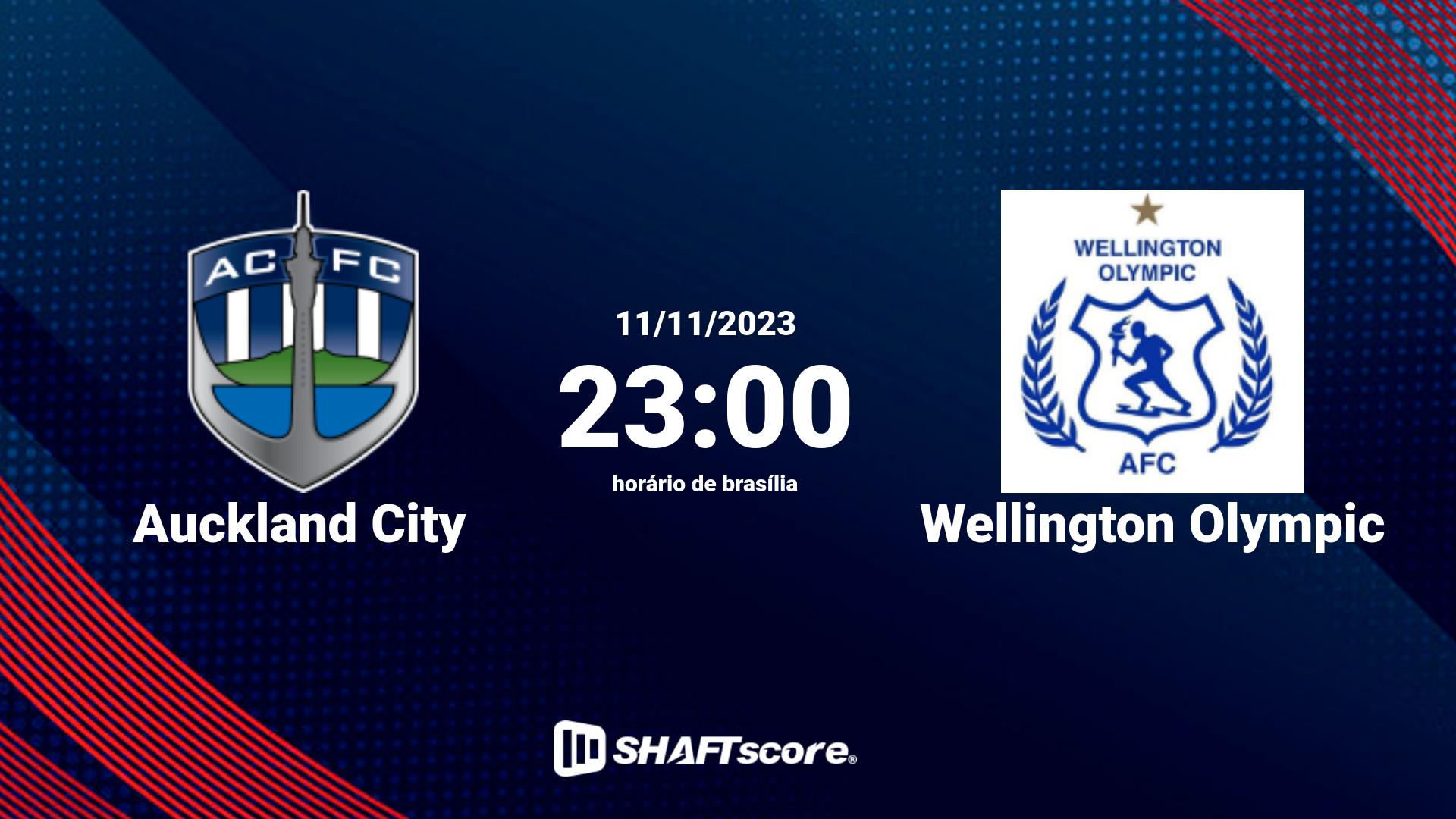 Estatísticas do jogo Auckland City vs Wellington Olympic 11.11 23:00