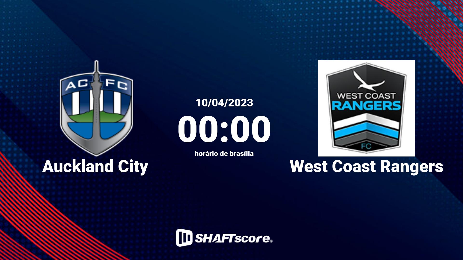 Estatísticas do jogo Auckland City vs West Coast Rangers 10.04 00:00