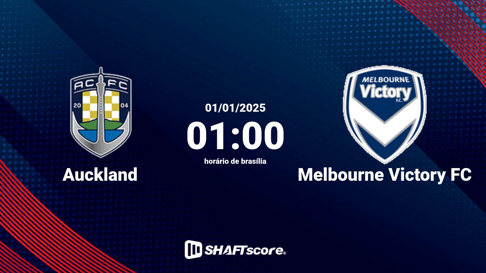 Estatísticas do jogo Auckland vs Melbourne Victory FC 01.01 01:00