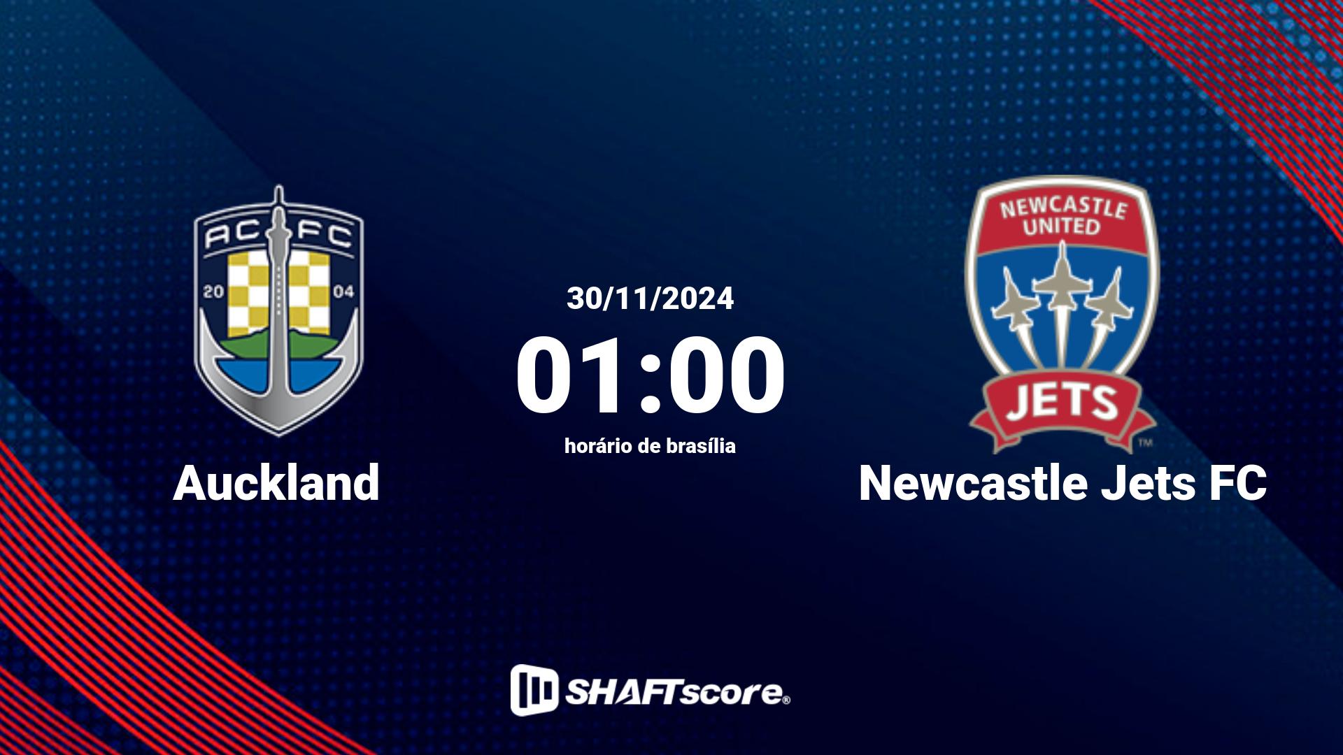 Estatísticas do jogo Auckland vs Newcastle Jets FC 30.11 01:00