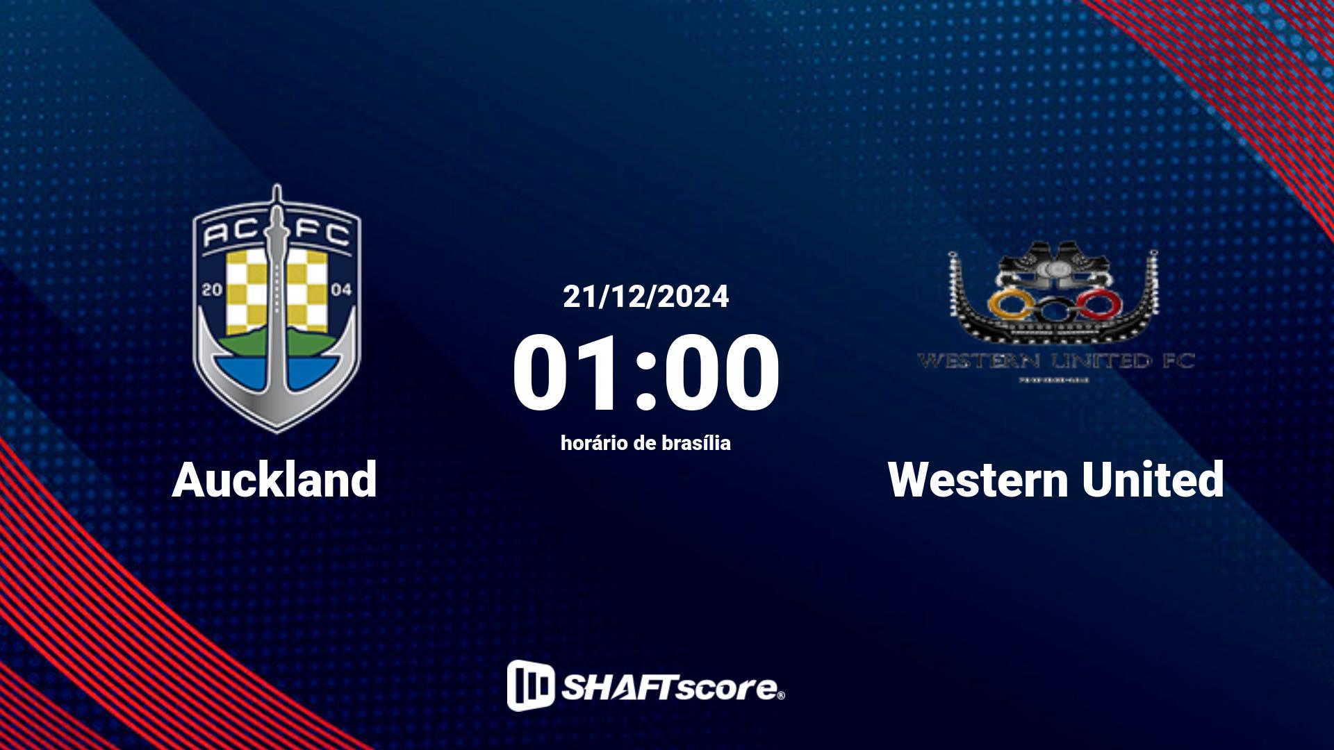 Estatísticas do jogo Auckland vs Western United 21.12 01:00