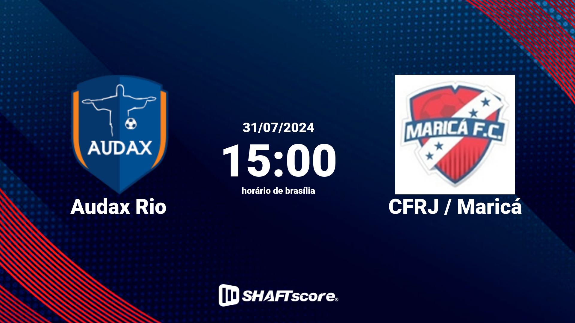 Estatísticas do jogo Audax Rio vs CFRJ / Maricá 31.07 15:00