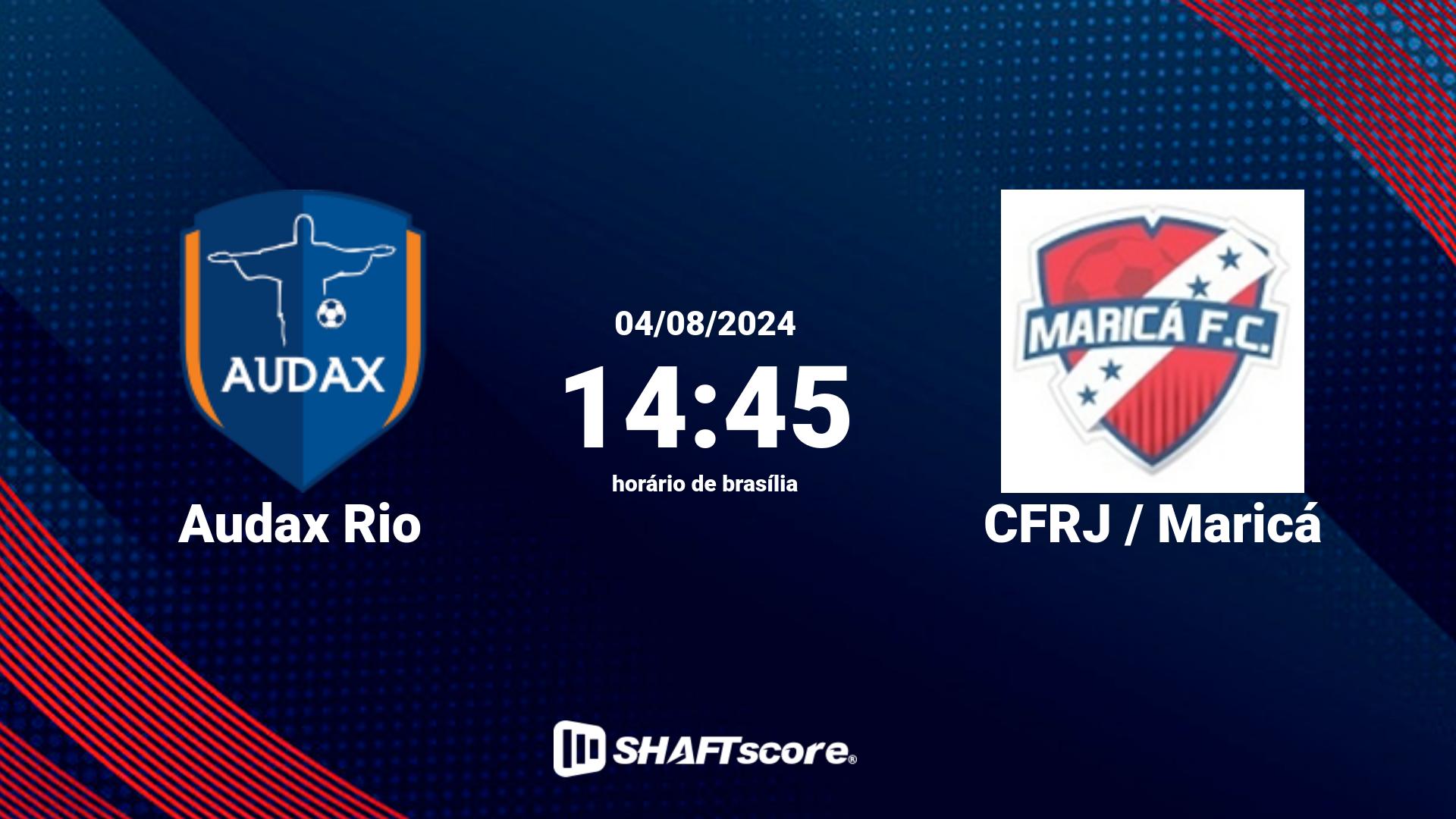 Estatísticas do jogo Audax Rio vs CFRJ / Maricá 04.08 14:45