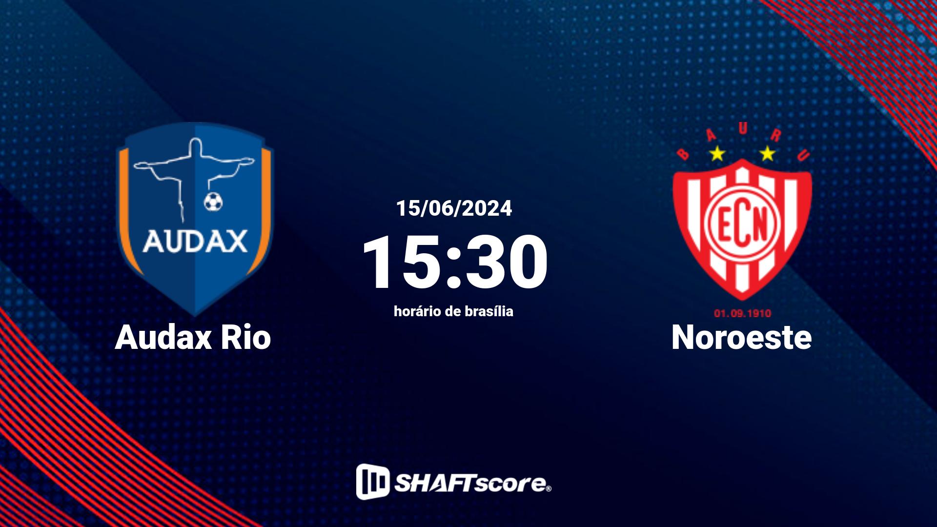 Estatísticas do jogo Audax Rio vs Noroeste 15.06 15:30