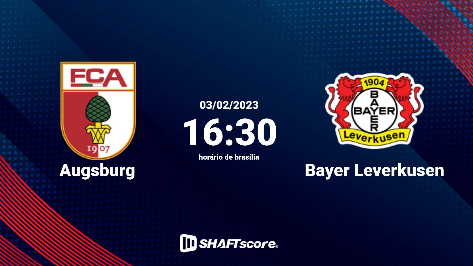 Estatísticas do jogo Augsburg vs Bayer Leverkusen 03.02 16:30