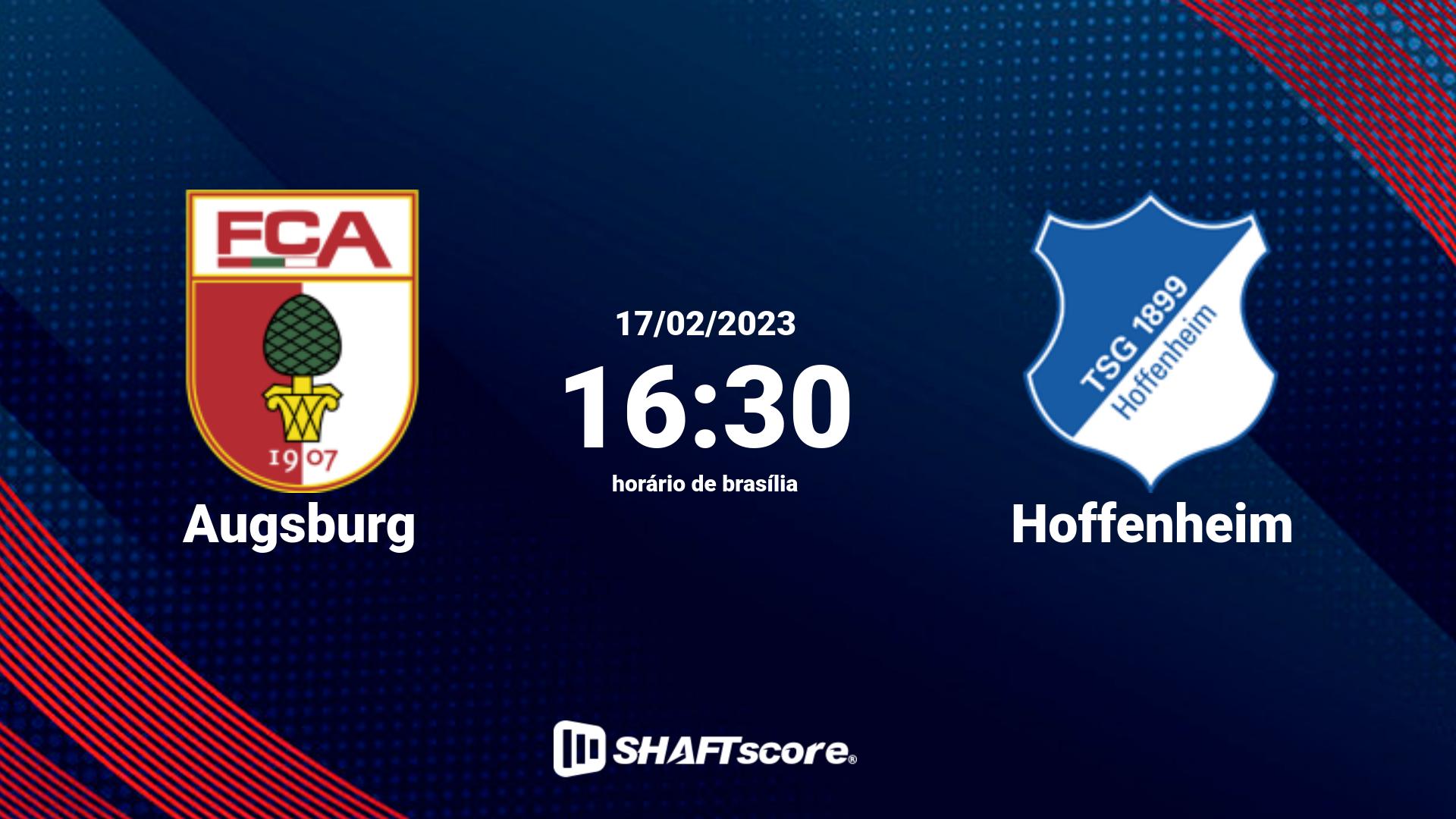 Estatísticas do jogo Augsburg vs Hoffenheim 17.02 16:30