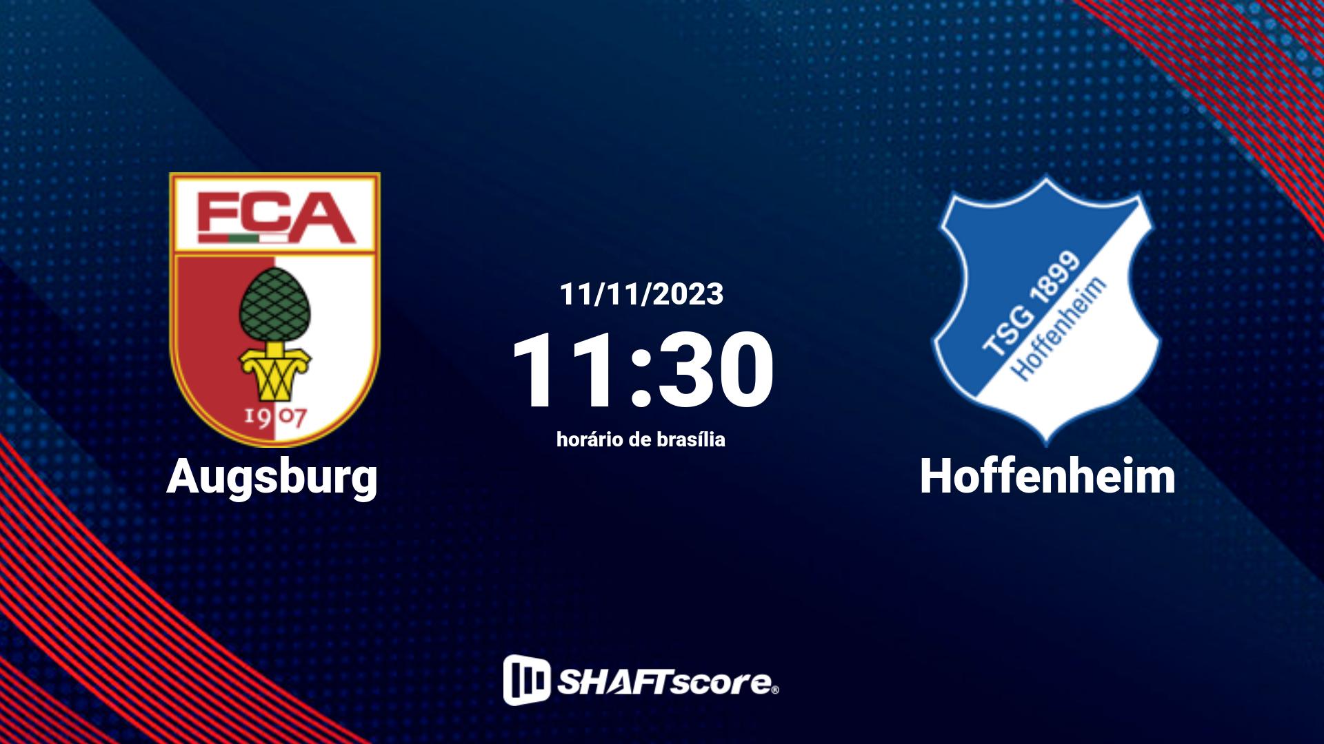 Estatísticas do jogo Augsburg vs Hoffenheim 11.11 11:30