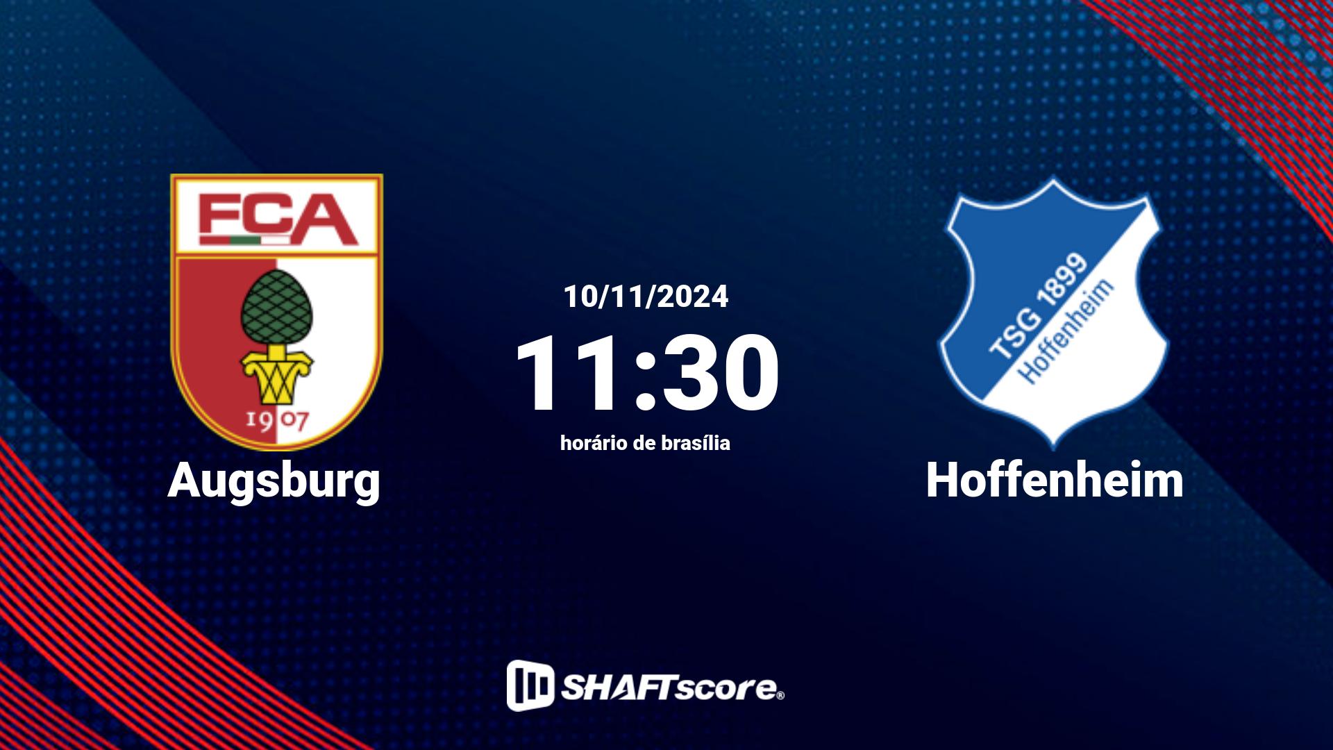 Estatísticas do jogo Augsburg vs Hoffenheim 10.11 11:30