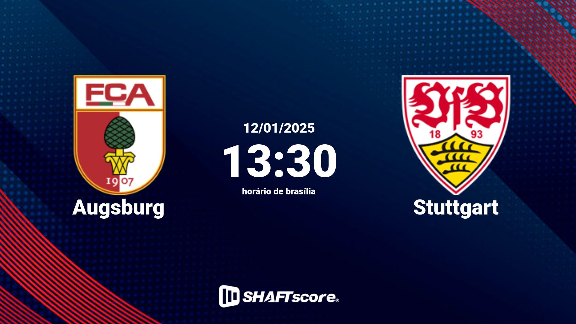 Estatísticas do jogo Augsburg vs Stuttgart 12.01 13:30