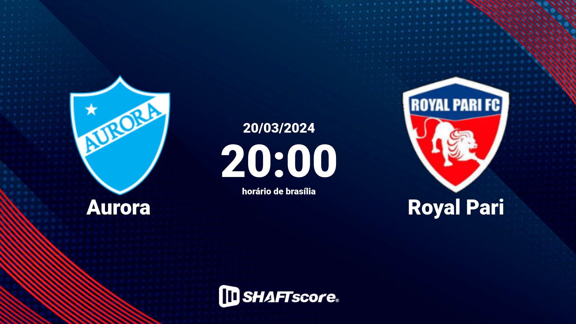 Estatísticas do jogo Aurora vs Royal Pari 20.03 20:00