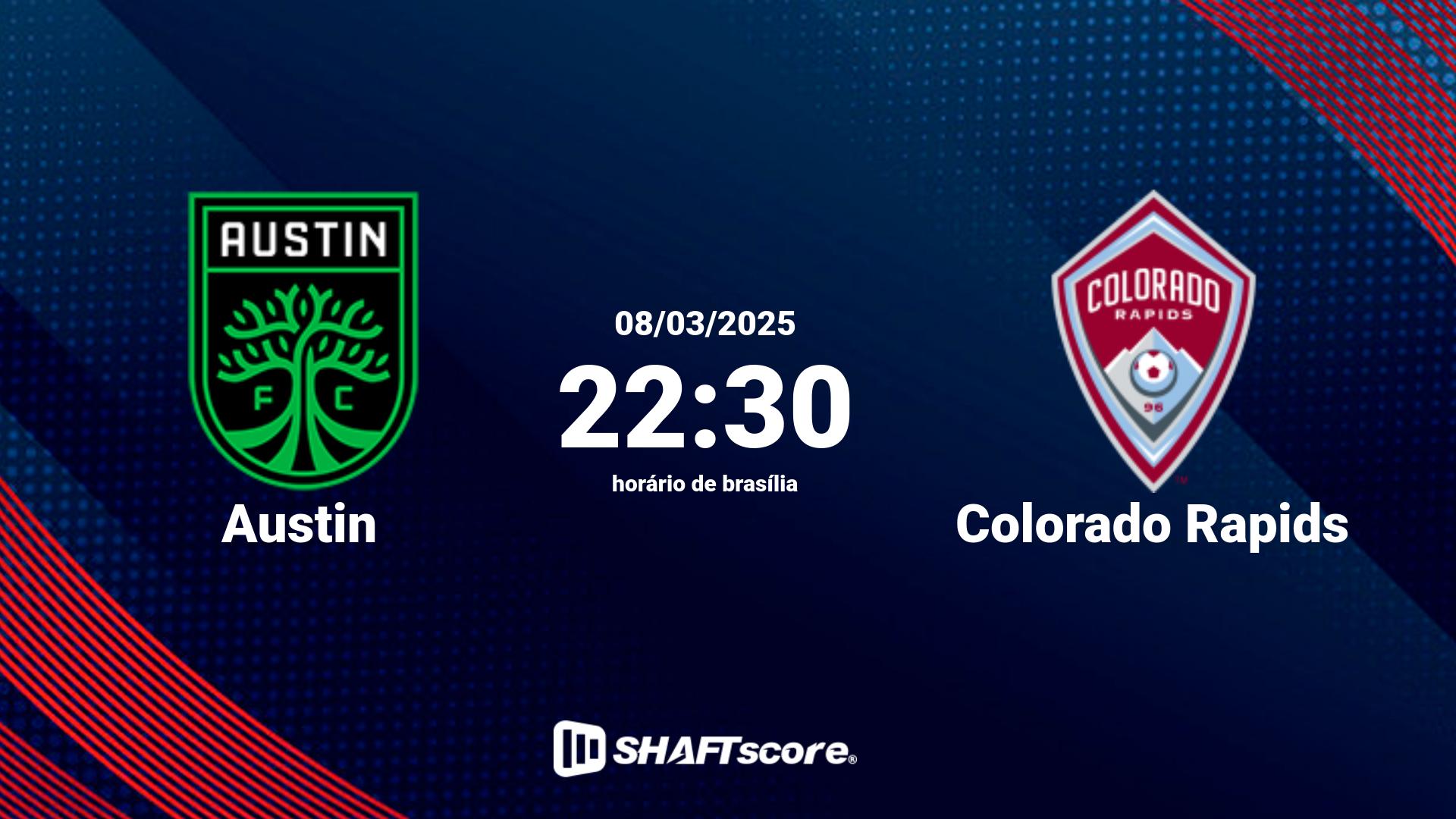 Estatísticas do jogo Austin vs Colorado Rapids 08.03 22:30