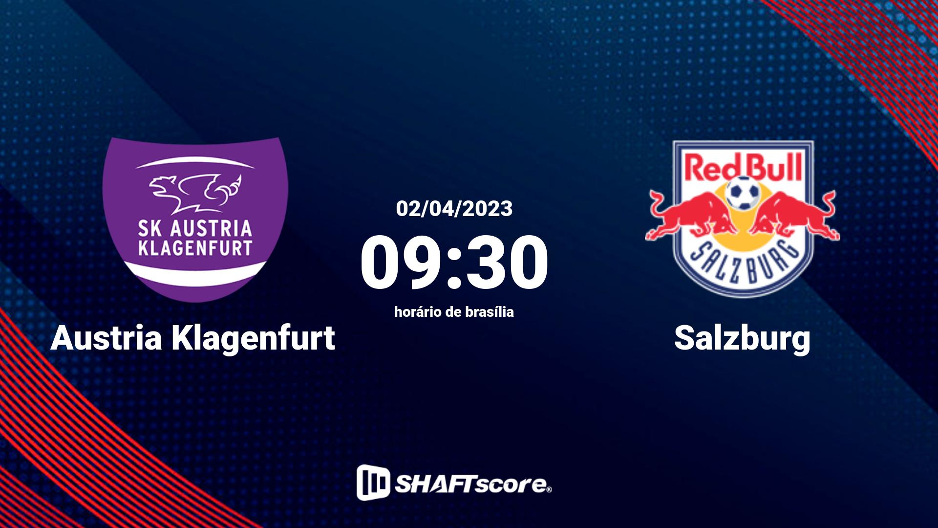 Estatísticas do jogo Austria Klagenfurt vs Salzburg 02.04 09:30