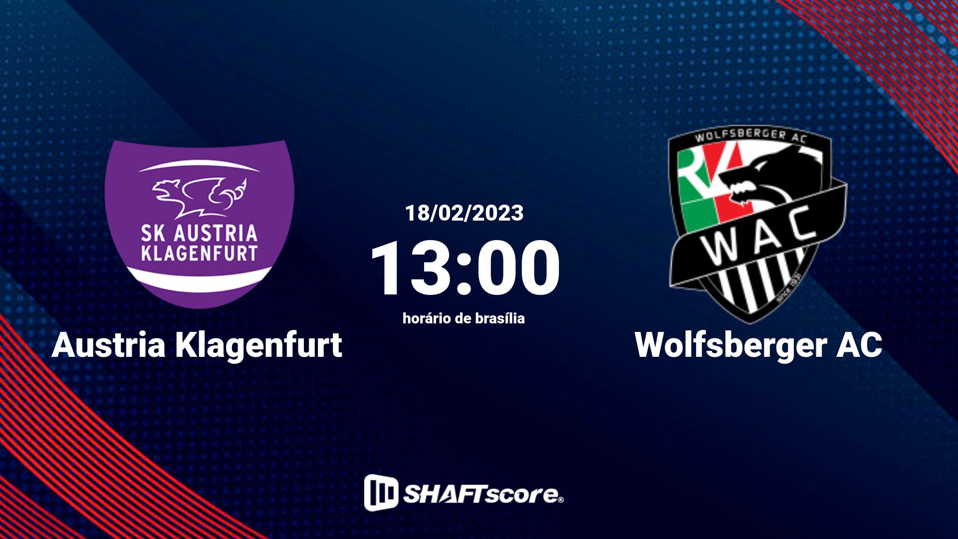 Estatísticas do jogo Austria Klagenfurt vs Wolfsberger AC 18.02 13:00