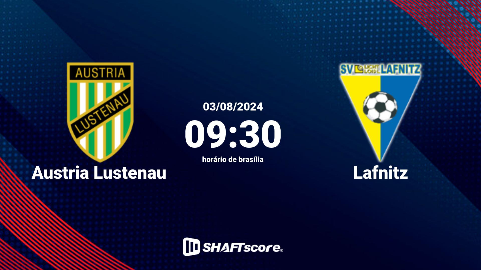 Estatísticas do jogo Austria Lustenau vs Lafnitz 03.08 09:30