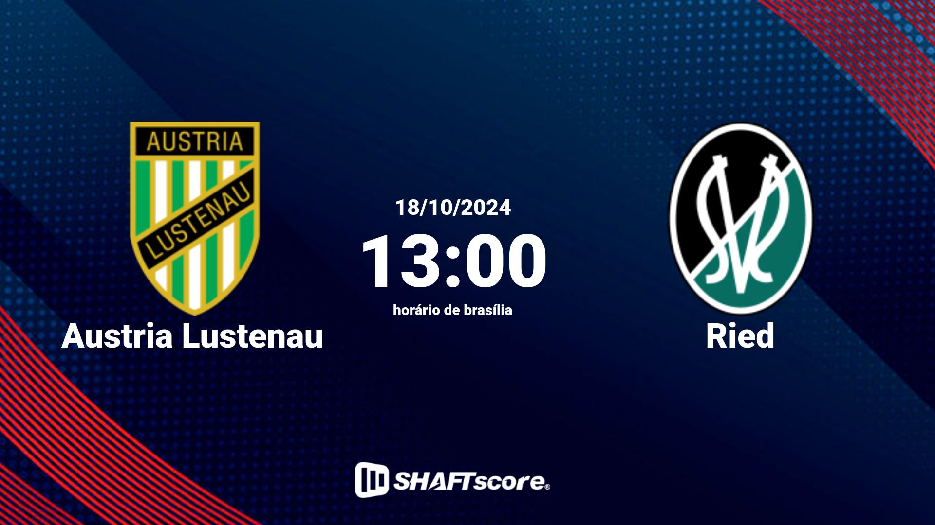 Estatísticas do jogo Austria Lustenau vs Ried 18.10 13:00