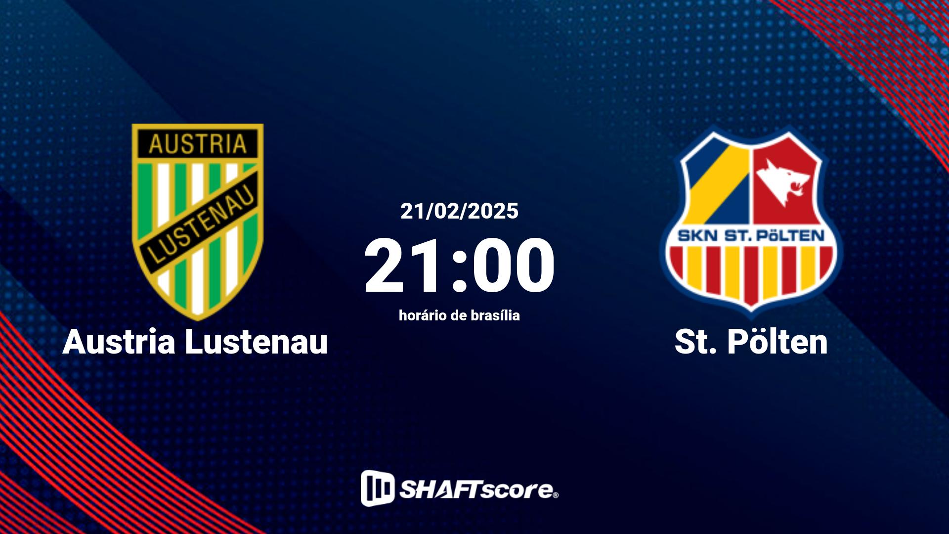 Estatísticas do jogo Austria Lustenau vs St. Pölten 21.02 21:00