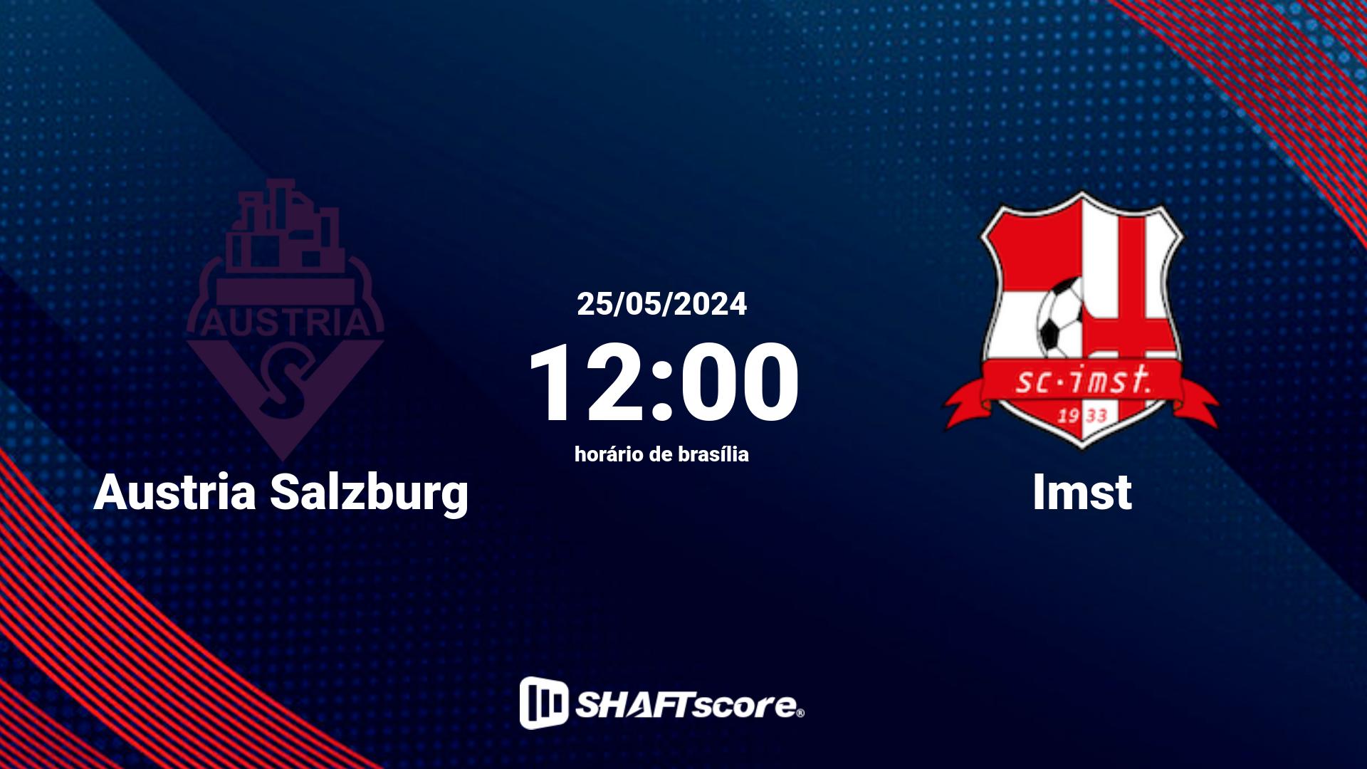 Estatísticas do jogo Austria Salzburg vs Imst 25.05 12:00