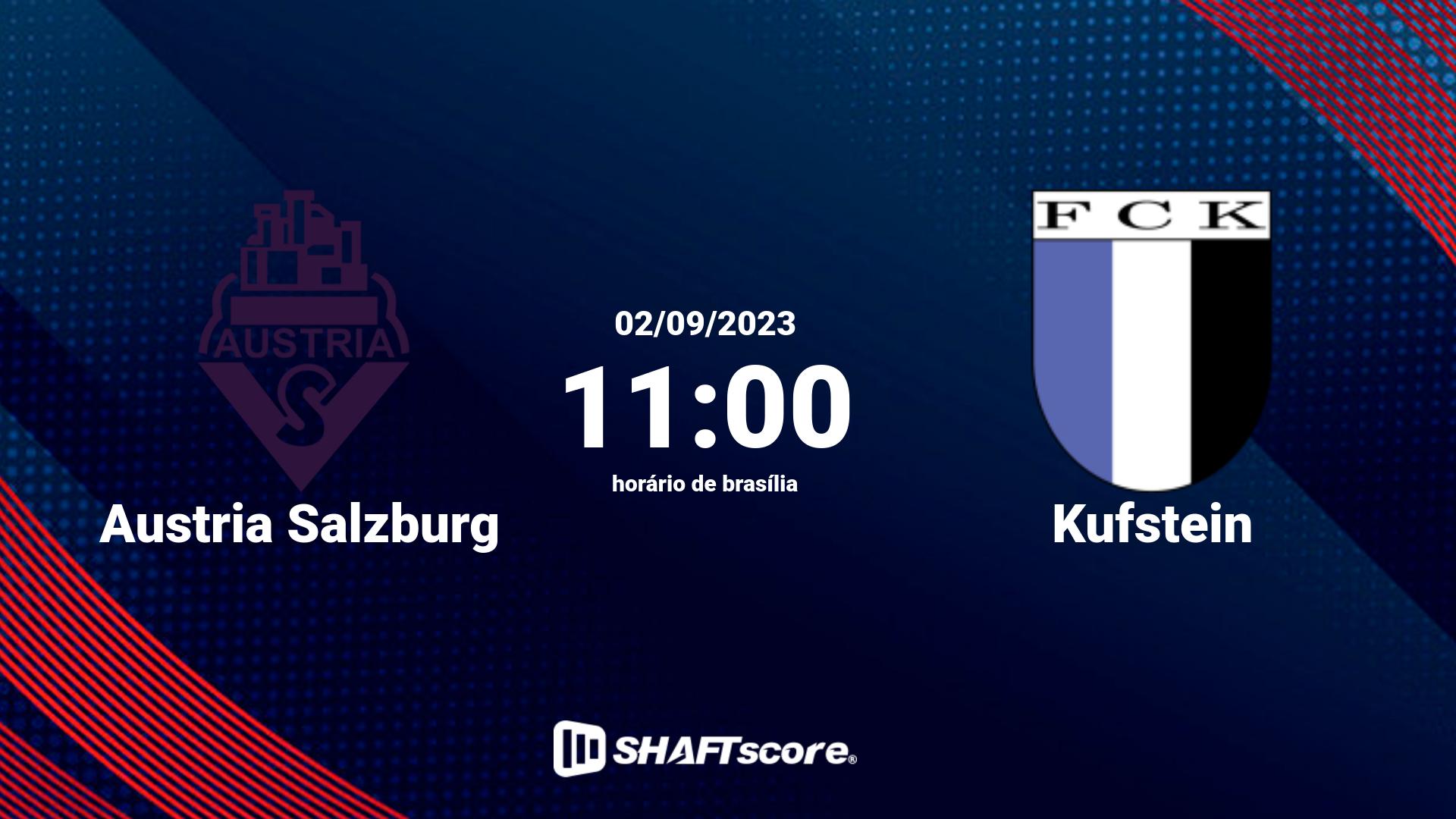 Estatísticas do jogo Austria Salzburg vs Kufstein 02.09 11:00